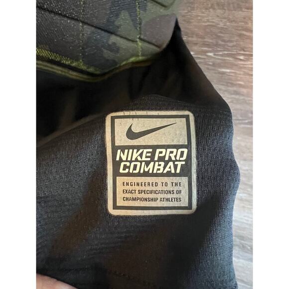 Nike Pro Combat shirt men size Large Black Army sports footbal jujitsu - Picture 8 of 9